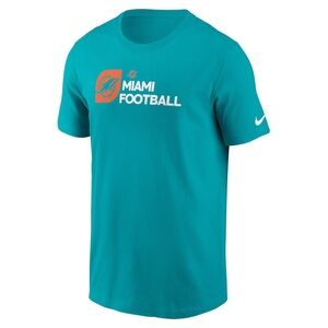 Nike Aqua Miami Dolphins Outline Youth‎ T-Shirt NWT Size L 14/16